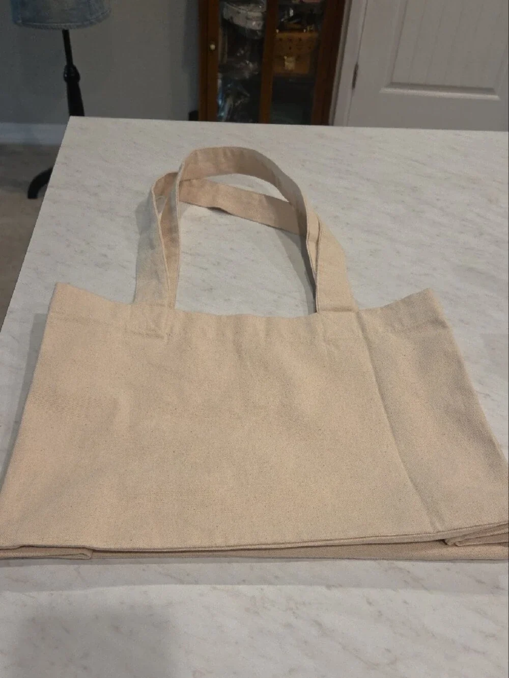 Tory Burch Beige Canvas Logo Tote Size Large